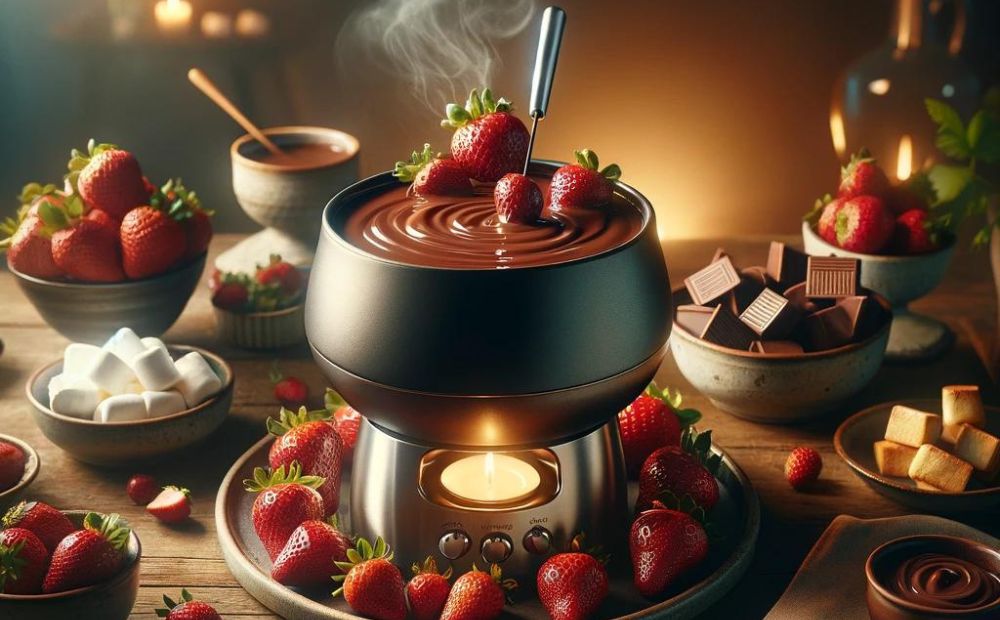 Chocolate Fondue with Fresh Strawberries