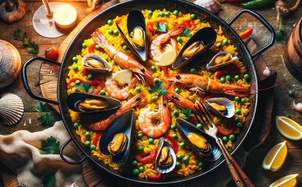 Romantic Seafood Paella for Two